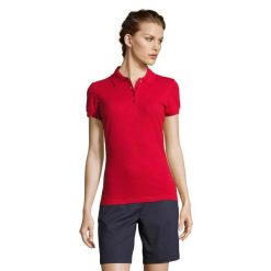 Damska Koszulka Polo People. Niebieskie bluzki sportowe damskie SOL'S, l, bez wzorów, bez ramiączek. Za 95.99 zł.