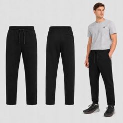 SPODNIE MĘSKIE 4F JOGGERY SPORTOWE CASUAL CZARNE. Czarne spodnie sportowe męskie 4f, z bawełny. Za 159.99 zł.