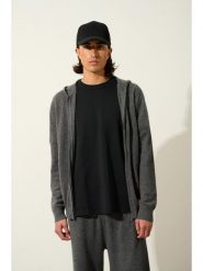 AUTHENTIC CASHMERE Kaszmirowy kardigan "Neurre" w kolorze antracytowym rozmiar: S. Czarne kardigany męskie AUTHENTIC CASHMERE, s, bez wzorów, z kaszmiru, bez kołnierzyka. Za 456.99 zł.