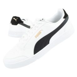 Buty Puma Shuffle 309668 03 białe. Białe buty sportowe na co dzień męskie z materiału, bez zapięcia, trekkingowe. Za 293.50 zł.