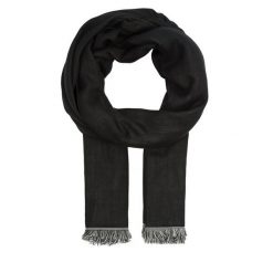 Szal Calvin Klein. Czarne szaliki i kominy damskie CALVIN KLEIN, bez wzorów. Za 329.99 zł.