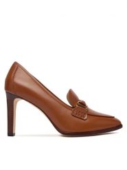 LAUREN RALPH LAUREN Szpilki 802P04169002 Brązowy. Brązowe szpilki Lauren Ralph Lauren, bez wzorów, ze skóry, bez obcasa. Za 709.99 zł.