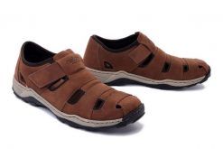 RIEKER 08067-24 brown, półbuty letnie męskie. Brązowe półbuty męskie Rieker, na lato, bez zapięcia. Za 221.94 zł.