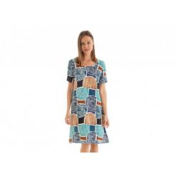 Sukienka plażowa rozm. L Bluish L257425. Sukienki damskie Massana Homewear, na plażę, na lato, l, z aplikacjami, z materiału, bez kołnierzyka, bez ramiączek, koszulowe. Za 249.00 zł.