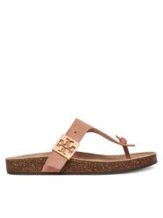Tory Burch Japonki 150910 Beżowy. Brązowe klapki damskie Tory Burch, bez wzorów, ze skóry, bez obcasa. Za 1,219.00 zł.