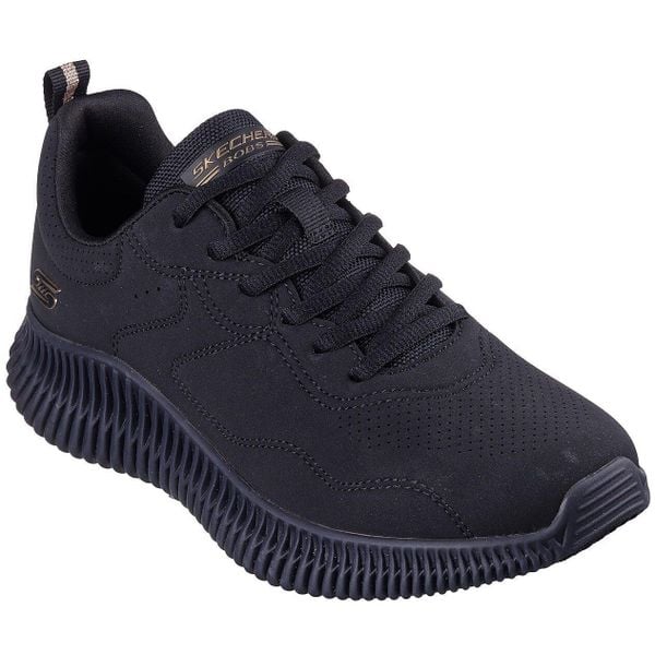 Buty sportowe damskie Skechers Bobs Geo How Marvelous. Czarne buty sportowe na co dzień damskie Skechers, bez wzorów, ze skóry ekologicznej, trekkingowe, Skechers Sport. Za 390.00 zł.