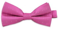 Różowa Elegancka Mucha w Białe Kropki -EM Men's Accessories- Męska. Czerwone krawaty i muchy męskie Em men's accessories, bez wzorów, eleganckie. Za 49.99 zł.