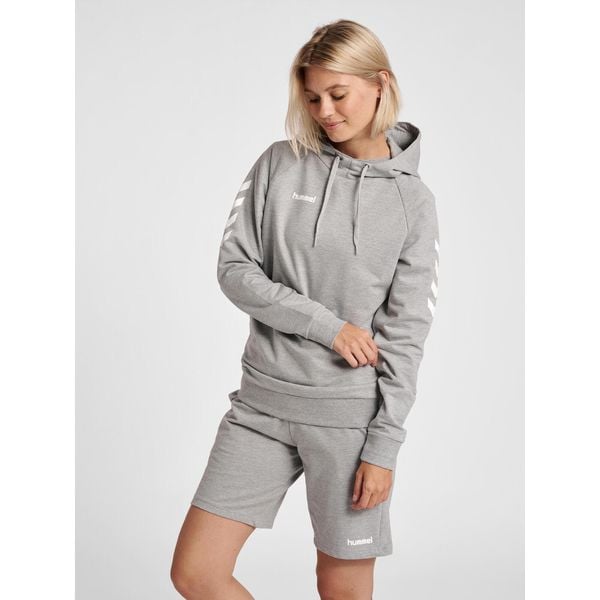 Bluza sportowa z kapturem damska Hummel Go Cotton Hoodie Woman. Białe bluzy sportowe damskie HUMMEL, na wiosnę, s, z bawełny. Za 163.00 zł.