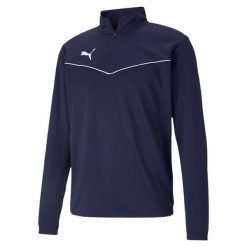 Bluza piłkarska męska Puma teamRISE 1 4 Zip Top. Niebieskie bluzy bez kaptura męskie Puma, m. Za 134.00 zł.