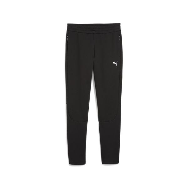 Męskie spodnie EVOSTRIPE PUMA Black. Czarne spodnie materiałowe męskie Puma, bez wzorów, sportowe. Za 200.99 zł.