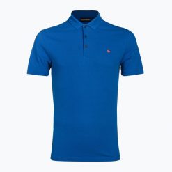 Koszulka polo męska Napapijri Ealis. Niebieskie koszulki polo męskie Napapijri, m, bez wzorów, bez ramiączek. Za 229.99 zł.