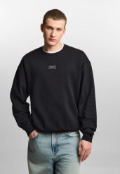 Bluza sportowa męska Prosto Jacquard Label bez kaptura. Czarne bluzy sportowe męskie Prosto., bez wzorów, z bawełny, sportowe, bez kołnierzyka, bez ramiączek. Za 292.99 zł.
