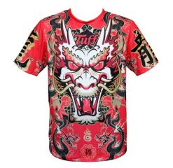 Koszulka Treningowa TUFF King Of Dragon In Red. Czerwone szorty męskie TUFF, bez wzorów, z materiału, biznesowe. Za 119.00 zł.