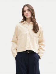 Tom Tailor Denim Kurtka jeansowa 1045500 Beżowy Regular Fit. Brązowe kurtki damskie Tom Tailor Denim, xs, bez wzorów, z bawełny, bez kaptura. Za 169.99 zł.