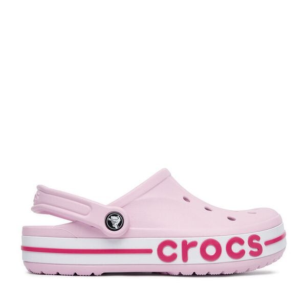 Klapki Crocs. Czerwone klapki damskie Crocs, bez wzorów, bez obcasa. Za 229.99 zł.