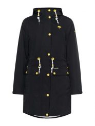 Schmuddelwedda Płaszcz przeciwdeszczowy w kolorze czarnym rozmiar: L. Czarne kurtki przeciwdeszczowe damskie Schmuddelwedda, l, bez wzorów, sportowe. Za 374.19 zł.