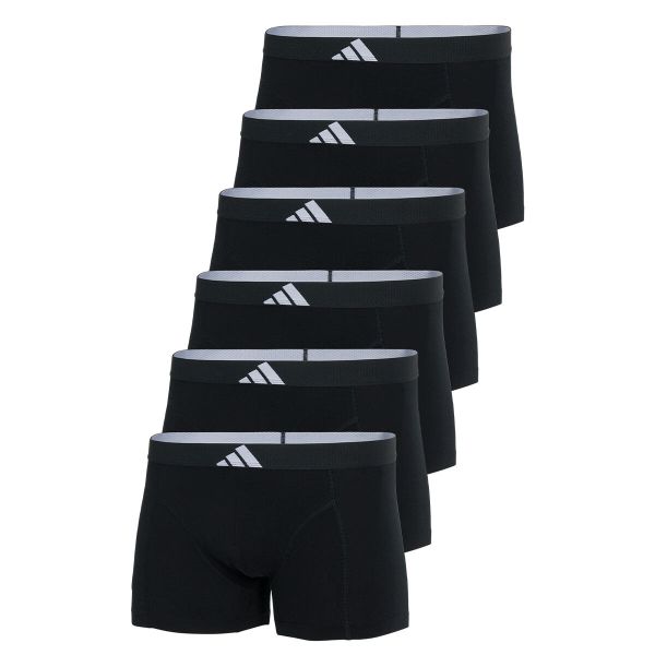 Bokserki Active Flex Cotton Body 6 pak. Czarne bokserki męskie Adidas, bez wzorów, z bawełny. Za 357.00 zł.