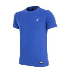 Koszulka dla dorosłych - Cabeçada Bordada - Niebieski. Niebieskie t-shirty sportowe męskie COPA FOOTBALL, bez ramiączek, do piłki nożnej. Za 190.76 zł.