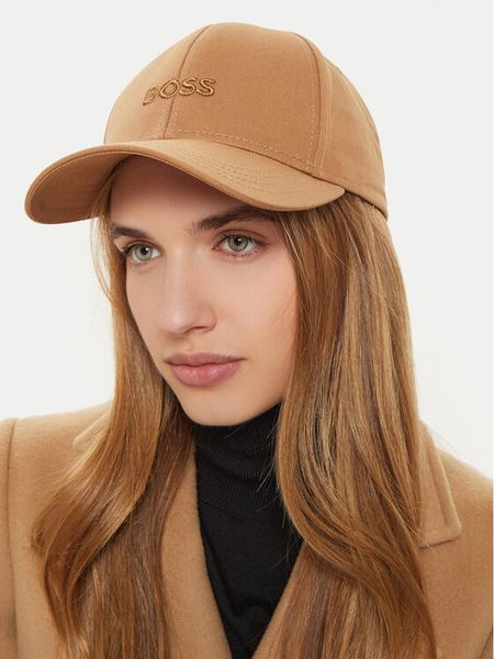 Boss Czapka z daszkiem Ari 50519889 Beżowy. Brązowe czapki z daszkiem damskie Boss, bez wzorów, z bawełny. Za 199.99 zł.