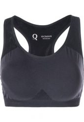 Biustonosz dla kobiet Q Sportswear Rosa. Czarne biustonosze sportowe damskie ENDURANCE Q, bez wzorów, z materiału. Za 148.50 zł.