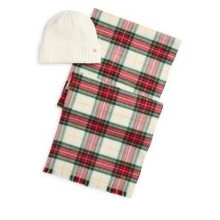Zestaw szalik i czapka LAUREN RALPH LAUREN. Białe czapki zimowe damskie Lauren Ralph Lauren. Za 819.99 zł.