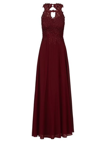 APART Sukienka w kolorze bordowym rozmiar: 46. Czerwone sukienki damskie Apart, bez wzorów, z koronki, bez kołnierzyka, bez ramiączek, maxi. Za 164.02 zł.