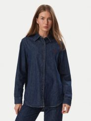 Tommy Hilfiger Koszula jeansowa WW0WW52176 Granatowy Relaxed Fit. Niebieskie koszule damskie Tommy Hilfiger, m, bez wzorów, z jeansu, bez kołnierzyka, bez ramiączek. Za 489.99 zł.