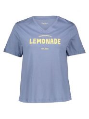 Pepe Jeans Koszulka w kolorze niebieskim rozmiar: S. Niebieskie bluzki damskie Pepe Jeans, s, bez wzorów, z bawełny, bez kołnierzyka, bez ramiączek. Za 79.03 zł.