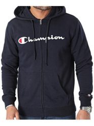 Bluza męska Champion Full Zip Hoodie. Czarne bluzy z kapturem męskie CHAMPION, m, z bawełny. Za 275.00 zł.