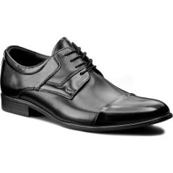 Półbuty LASOCKI FOR MEN - A-5465K Czarny. Czarne buty wizytowe męskie Lasocki For Men, z materiału, bez zapięcia. Za 229.99 zł.