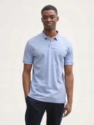 T-SHIRT KOSZULKA POLO MĘSKA Z LOGO RĘKAWIE TOM TAILOR. Niebieskie koszulki polo męskie Tom Tailor, m, z bawełny, bez ramiączek, na fitness i siłownię. Za 159.73 zł.