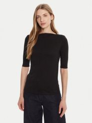 Calvin Klein Bluzka LV044C217G Czarny Slim Fit. Czarne bluzki damskie CALVIN KLEIN, xxs, bez wzorów, z bawełny, bez ramiączek. Za 159.99 zł.