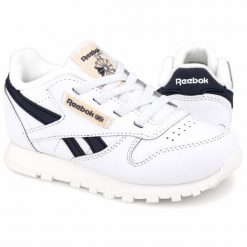 Buty dziecięce sportowe Reebok CL LTHR. Białe bluzy z kapturem męskie Reebok, l, z gumy. Za 89.80 zł.