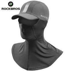 Letnia czapka rowerowa ROCKBROS z daszkiem. Czarne czapki męskie ROCKBROS, bez wzorów, z jedwabiu. Za 79.60 zł.