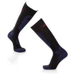 Skarpety narciarskie 3/4 długości z wełny merynosów, czarne, dżinsowe. Czarne skarpetki męskie TRY TO FLY, bez wzorów, z wełny. W wyprzedaży za 117.64 zł.