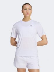 Adidas Koszulka w kolorze białym do biegania rozmiar: XXL. Białe bluzki sportowe damskie Adidas, xxl, z materiału, bez kołnierzyka, bez ramiączek. Za 82.95 zł.