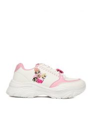 Powerpuff Girls Sneakersy CEO-BIC-SS26-227WBPPG Biały. Białe buty sportowe dziewczęce Powerpuff Girls, bez wzorów, z materiału, bez zapięcia. Za 139.99 zł.