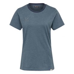Koszulka damska Hummel Lmove. Niebieskie bluzki damskie HUMMEL, xs, bez wzorów, z dżerseju, sportowe, bez kołnierzyka, bez ramiączek. Za 125.00 zł.