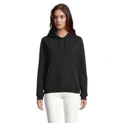 Bluza damska z kapturem Sol's Nicholas. Czarne bluzy z kapturem damskie SOL'S, s, z bawełny. Za 147.50 zł.