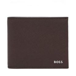Portfel BOSS. Brązowe portfele męskie Boss, bez wzorów. Za 449.99 zł.