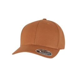 Czapka typu snapback Flexfit 110 Curved. Brązowe czapki męskie FLEXFIT, bez wzorów, z bawełny, klasyczne. Za 132.50 zł.