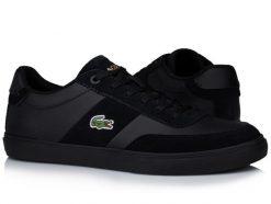 Buty męskie sportowe do chodzenia Lacoste COURT MASTER PRO. Czarne buty sportowe na co dzień męskie Lacoste, z materiału, bez zapięcia, tenisowe. Za 418.00 zł.