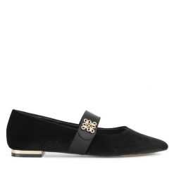 Baleriny Nine West. Czarne baleriny damskie Nine West, bez wzorów, bez obcasa. Za 219.99 zł.