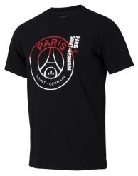 T-Shirt Męski PSG Big Logo. Czarne t-shirty męskie PARIS SAINT GERMAIN, m, bez wzorów, z bawełny, bez kołnierzyka. Za 129.99 zł.