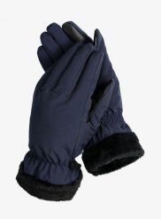 Rękawiczki damskie Jack Wolfskin Highloft Glove. Niebieskie rękawiczki damskie Jack Wolfskin, na zimę, bez wzorów, z materiału. Za 189.99 zł.
