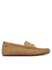 Tommy Hilfiger Mokasyny Flag Soft Suede Driver Loafer FW0FW08558 Brązowy. Brązowe mokasyny damskie Tommy Hilfiger, ze skóry. Za 409.99 zł.