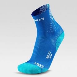 Skarpety do biegania MAN RUN FIT SOCKS r.39-41. Niebieskie skarpetki męskie UYN, bez wzorów, z dzianiny. Za 69.99 zł.