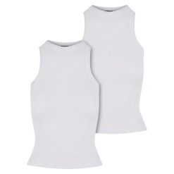 Damski tank top Urban Classics Racer Back (x2). Białe topy damskie Urban Classics, bez wzorów, z bawełny, bez kołnierzyka. Za 160.00 zł.
