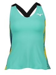 Mizuno Top sportowy w kolorze turkusowym rozmiar: M. Niebieskie topy damskie Mizuno, m, bez wzorów, z materiału, bez ramiączek. Za 96.60 zł.