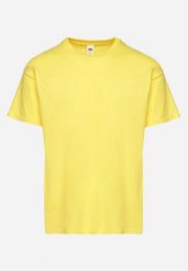 Żółta Bawełniana Koszulka T-shirt w Stylu Basic Malorisa. Żółte t-shirty męskie Born2be, l, bez wzorów, z bawełny, bez kołnierzyka. Za 34.99 zł.